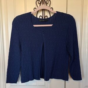 Peruvian Connection Navy Blue Cardigan